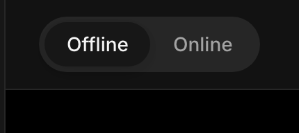 The Offline and Online switch in aime, the whole interface in one control